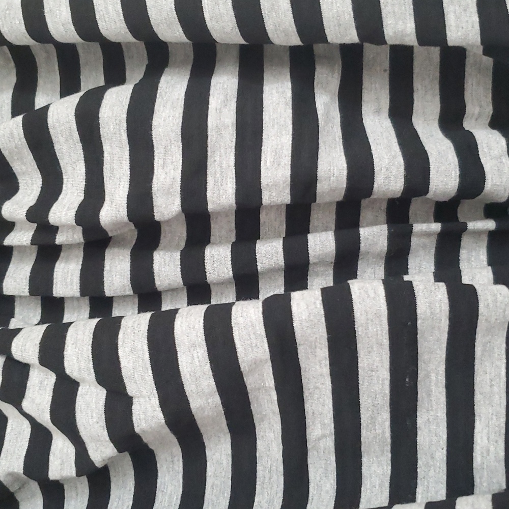Hot Topic Black and Gray Striped Lace Top - Picture 5 of 14